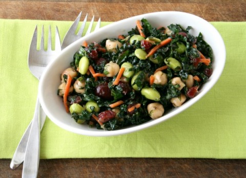 Better Than Trader Joes's Kale and Edamame Bistro Salad | ShockinglyDelicious.com