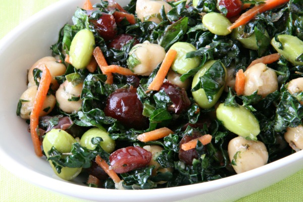 Better Than Trader Joes's Kale and Edamame Bistro Salad | ShockinglyDelicious.com