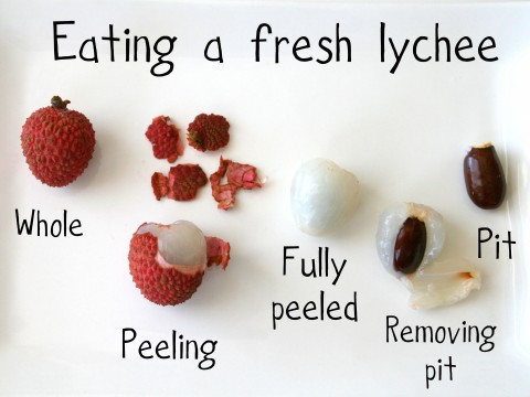 How to eat fresh lychees 