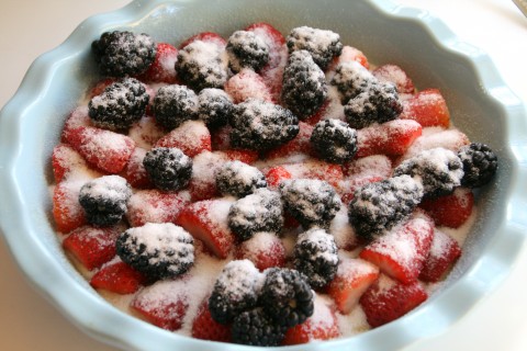 Strawberry-Blackberry Cake on Shockinglydelicious.com