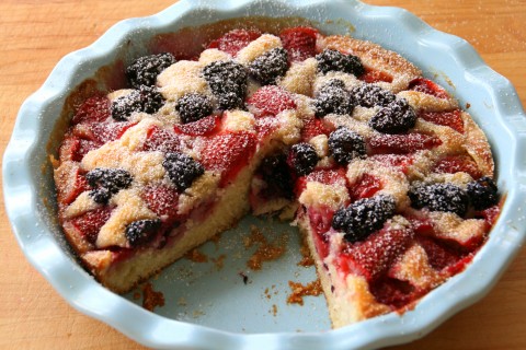 Strawberry-Blackberry Cake on Shockinglydelicious.com