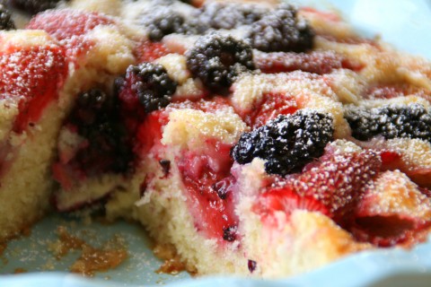 Strawberry-Blackberry Cake on Shockinglydelicious.com