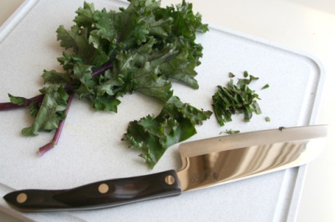 Redbor kale chopped