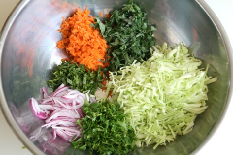 Thai-Style Cabbage Salad in a bowl