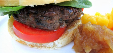 Best Onion Mushroom Burger on ShockinglyDelicious.com