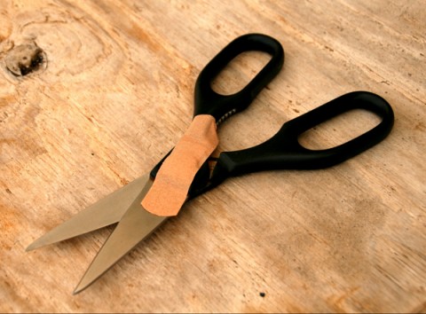 Kitchen shears with BandAid