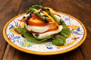 Peach Caprese Salad from Cookingontheweekends