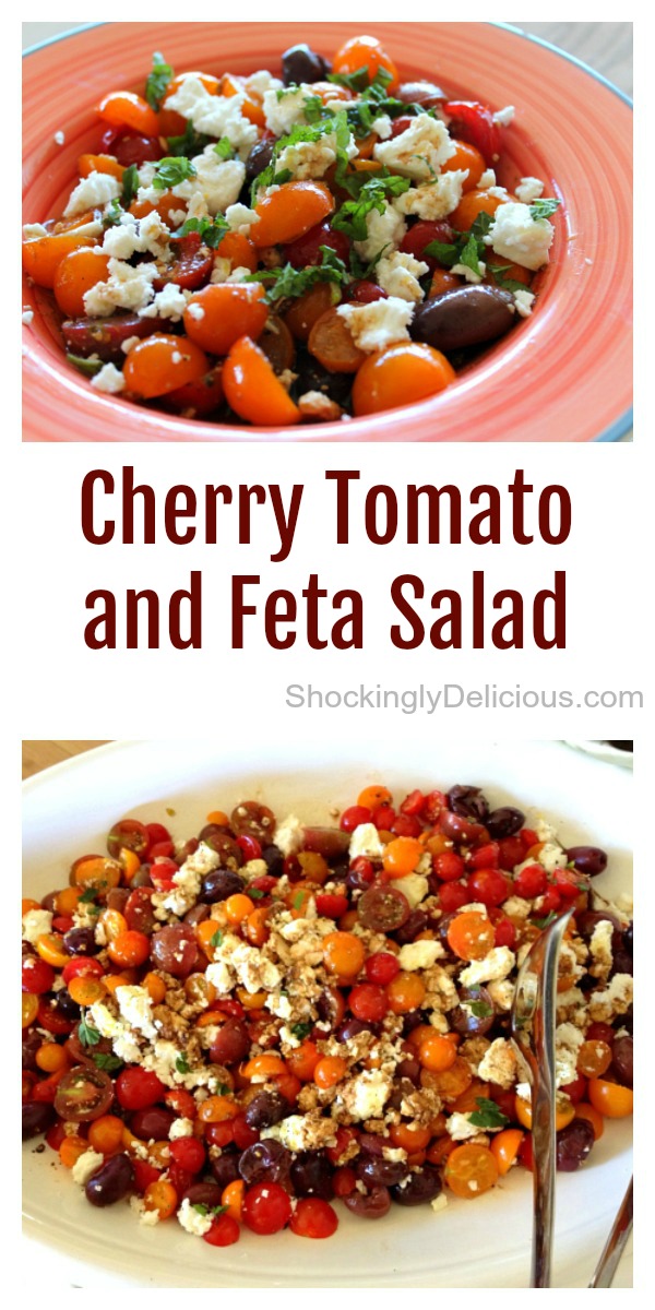 Cherry Tomato and Feta Salad on ShockinglyDelicious.com