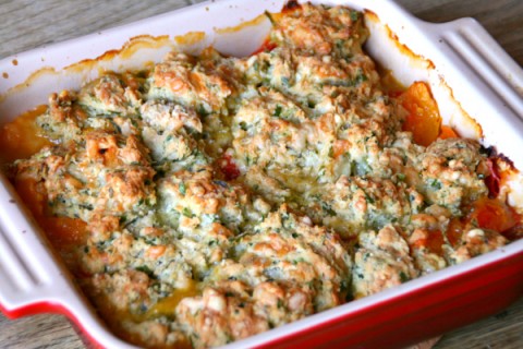 Tomato Cobbler with Fennel Pollen from In Erika's Kitchen