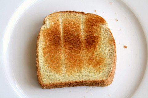 Toast on a plate
