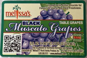 Black Muscato Grapes from Melissa's