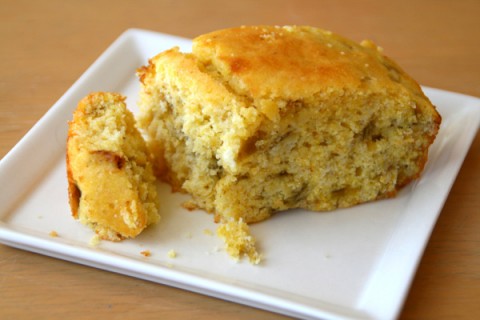 Speed Scratch Hatch Chile Cornbread on Shockingly Delicious