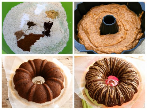 Spiced Pumpkin Pecan Bundt Cake with Maple Glaze