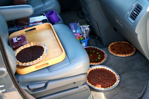 Pies in the car -- Malibu Pie Contest 2012