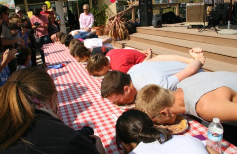 Pie eating contest -- Malibu Pie Contest 2012