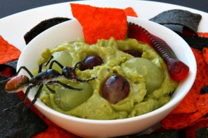 Gory Green Monster Eyeball Dip on ShockinglyDelicious.com. Recipe here: https://www.shockinglydelicious.com/?p=9927