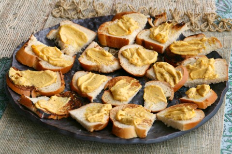 Challah with Pumpkin Cheese Spread
