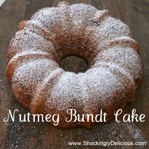 Nutmeg Bundt Cake on ShockinglyDelicious.com. Recipe here: https://www.shockinglydelicious.com/?p=9686