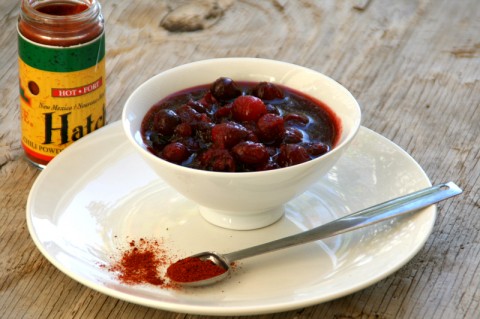 New Mexican Hatch Chile Cranberry Sauce. Recipe here: https://www.shockinglydelicious.com/?p=10411