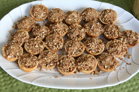 Mini Pumpkin-Maple Tarts with Toasted Pecan Streusel 