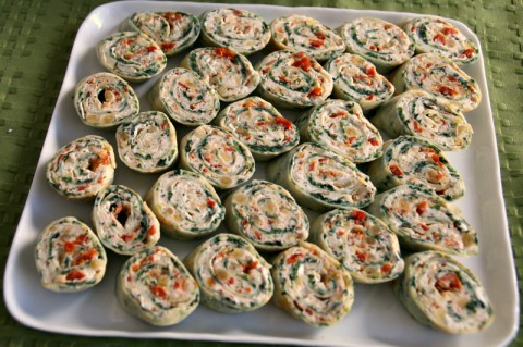 Spinach Crepe Spirals