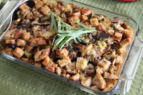 Shiitake Mushroom, Leek, Bacon and Tarragon Stuffing