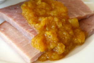 Quick Curried Pineapple Sauce for Ham. Recipe here https://www.shockinglydelicious.com/?p=10363