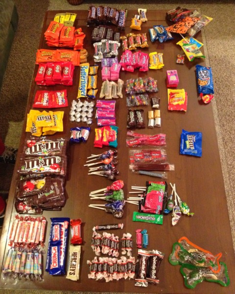 categorized candy