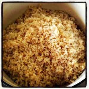 Perfect Brown Rice in the Oven on Shockingly Delicious. Recipe here: https://www.shockinglydelicious.com/?p=11566