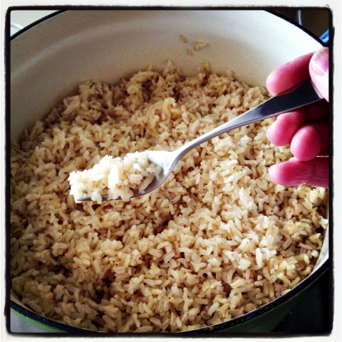 Perfect Brown Rice in the Oven on Shockingly Delicious. Recipe here: https://www.shockinglydelicious.com/?p=11566