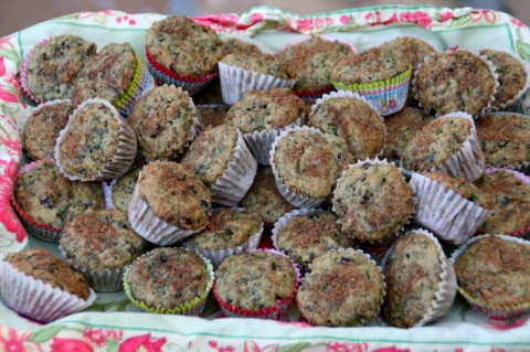 Spiced Kale Current Muffins from Cooking on the Weekends