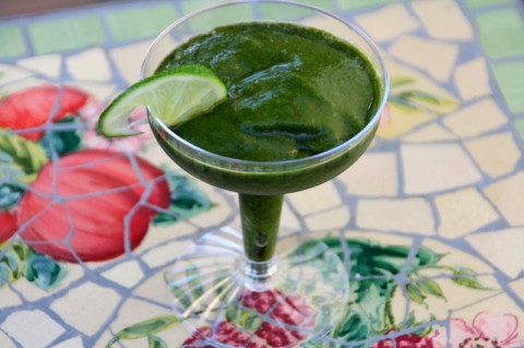 Kale Margarita Smoothie on ShockinglyDelicious. Recipe: https://www.shockinglydelicious.com/?p=11520