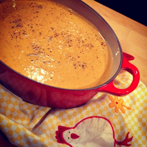 Garlic, Potato and Pumpkin Soup from Worth the Whisk