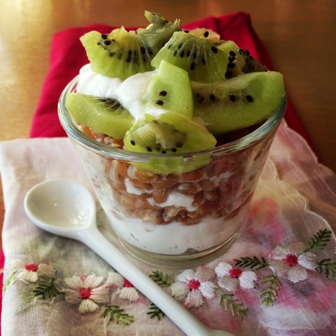 Yogurt, Farro and Fruit Breakfast Parfait on Shockingly Delicious. Recipe here: https://www.shockinglydelicious.com/?p=11665