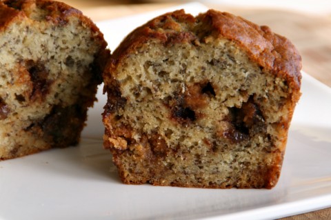 Peanut Butter and Chocolate Banana Bread on Shockingly Delicious. Recipe: https://www.shockinglydelicious.com/?p=11877