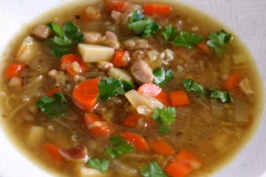 Chicken Soup with Leeks, Onions and Fennel on Shockingly Delicious