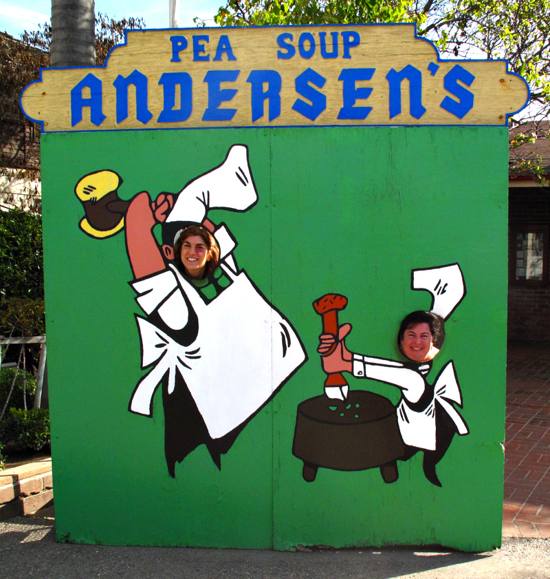 Dorothy Reinhold and Erika Kerekes at Pea Soup Andersen's