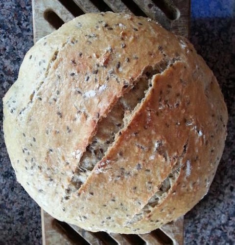 Oatmeal Bread with Flaxseeds from In Erika's Kitchen