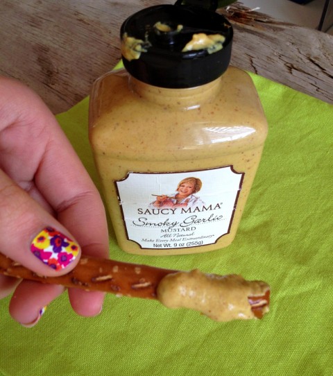 Saucy Mama Smoky Garlic Mustard on Shockingly Delicious