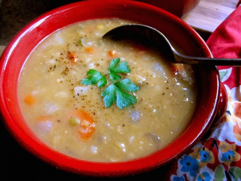 Scottish Red Lentil and Barley Soup from Christina's Cucina