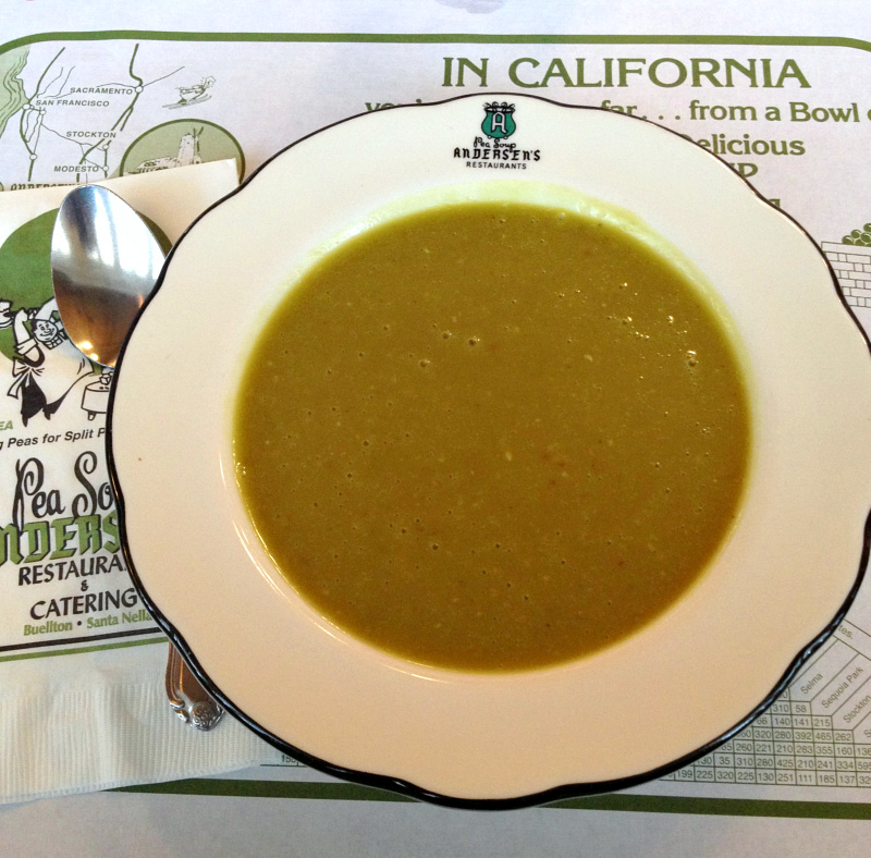 Bowl of Andersen's Pea Soup on Shockingly Delicious