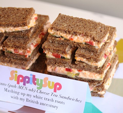 Sippitysup Pimiento Cheese Tea Sandwiches