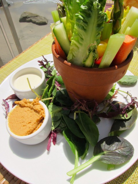 Flowerpot Crudites (Fresh Vegetables) on Shockingly Delicious