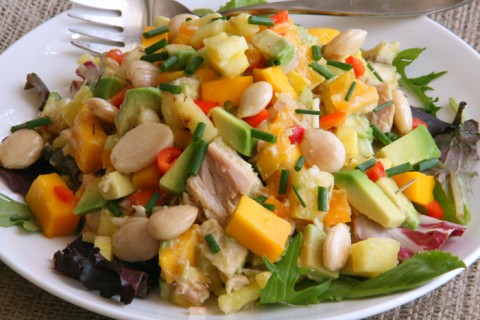 Tropical Fruity Tuna Salad on Shockingly Delicious