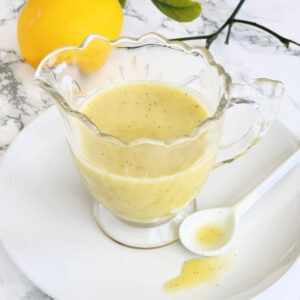 Meyer Lemon Vanilla Salad Dressing on ShockinglyDelicious.com