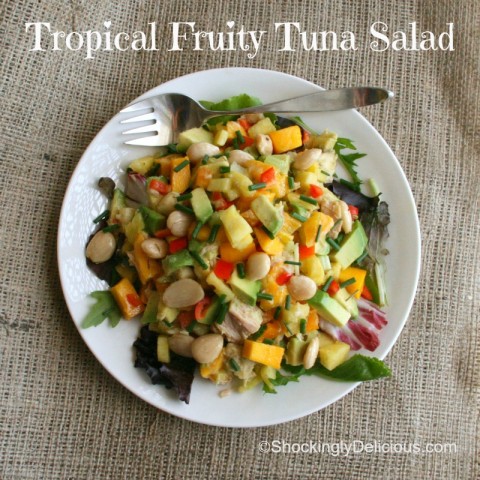 Tropical Fruity Tuna Salad on Shockingly Delicious