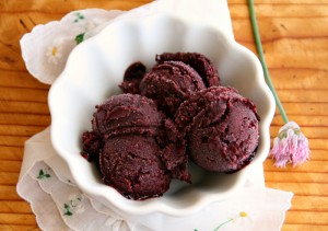 Fresh Blackberry Elderflower Sorbet on Shockingly Delicious