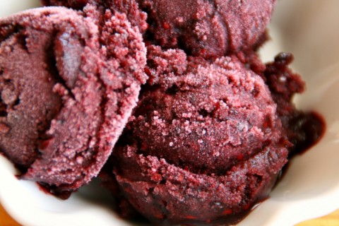 Fresh Blackberry Elderflower Sorbet on Shockingly Delicious