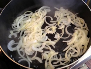 Hummus with Caramelized Onion and Portobello on Shockingly Delicious