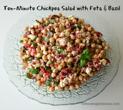 Ten-Minute Chickpea Salad on Shockingly Delicious